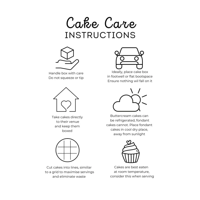 Cake Care Stickers - FREE DOWNLOAD